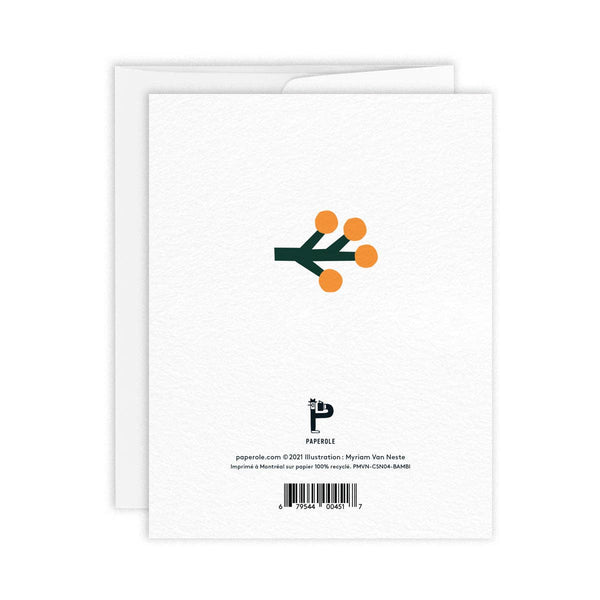 BAMBI — Greeting Card: SINGLE CARD RED