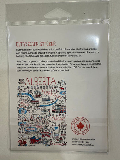 Alberta Cityscape Sticker