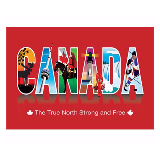 Photo Magnet - 2 x 3'', Text with Icons, Canada General