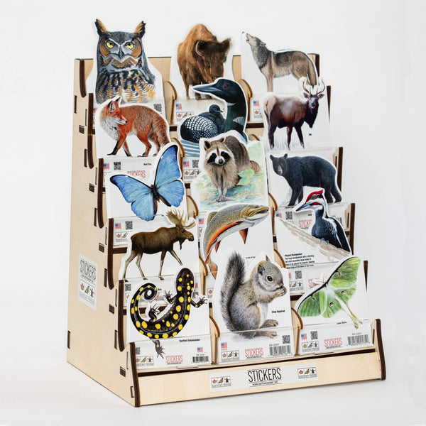 #MA5TW: 5-tier Customizable Wood Sticker Display