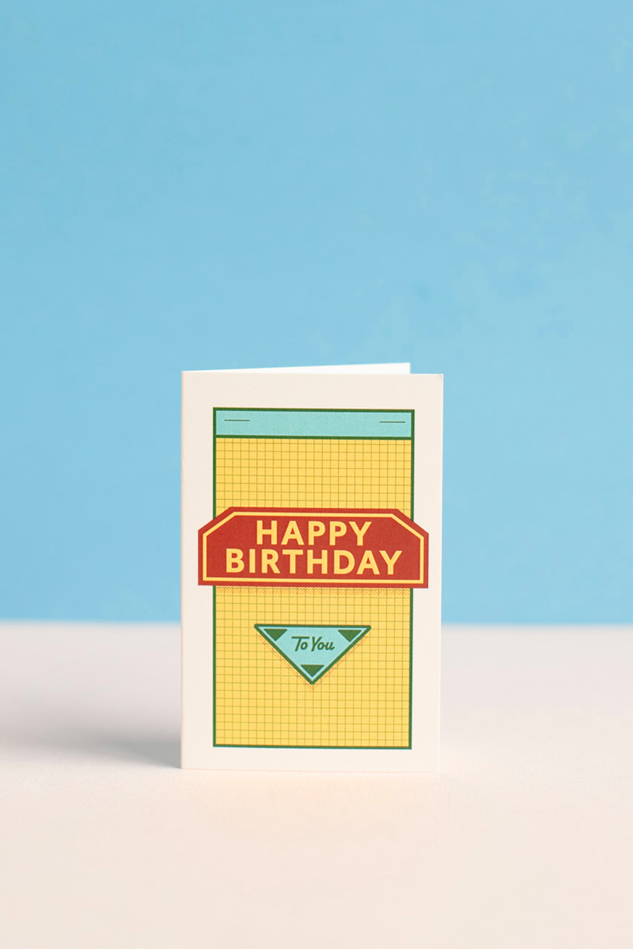 Card : Mini Vintage : Happy Birthday : To You