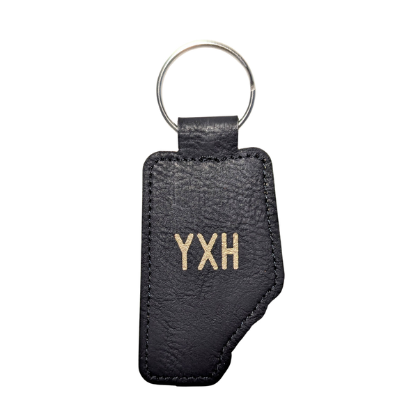 Alberta City Location Travel Souvenir Keychain: Black/Gold