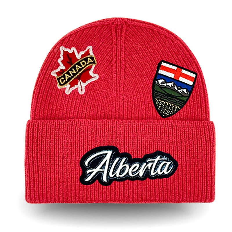 ALBERTA THICK KNIT CUFF TOQUE: Melange grey