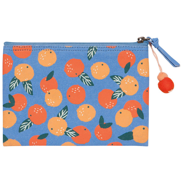 Paradise Orange Zipper Pouches Set of 2