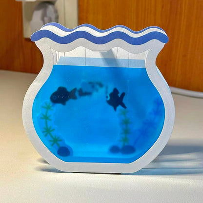 Sanrio 3D fish tank, aquarium 3D card, fish tank pop up card greeting card