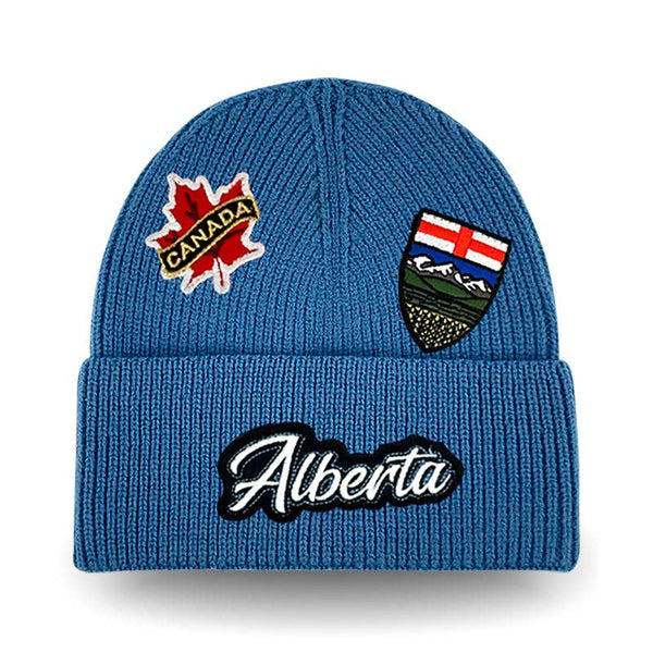 ALBERTA THICK KNIT CUFF TOQUE: Melange grey