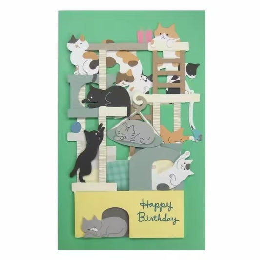 3D Pop-up Cat Birthday Card