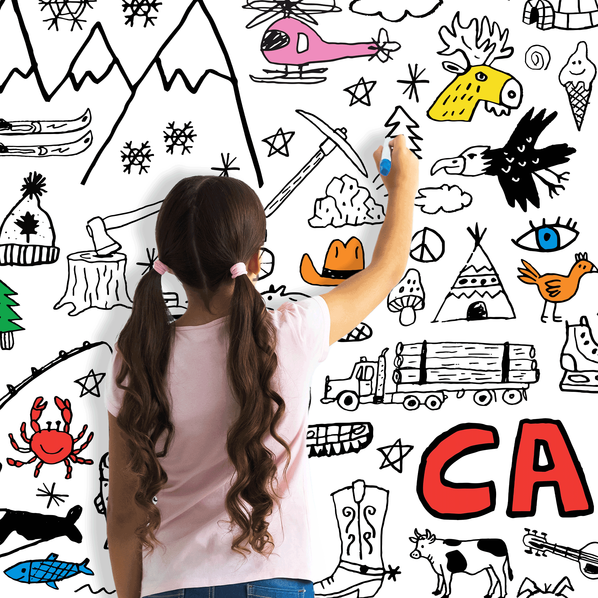 TOP CANADA, GIANT COLOURING POSTER — by Francis Léveillée