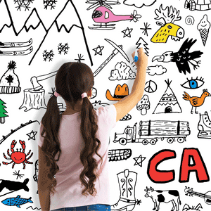TOP CANADA, GIANT COLOURING POSTER — by Francis Léveillée
