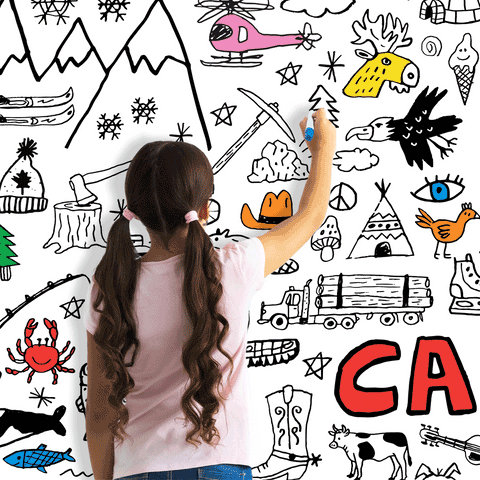 TOP CANADA, GIANT COLOURING POSTER — by Francis Léveillée