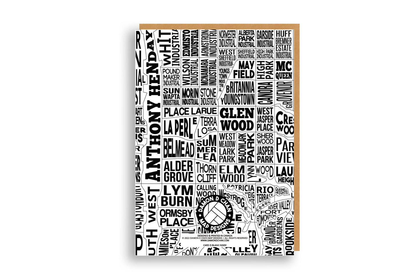 Edmonton AB Neighbourhood Greeting Card