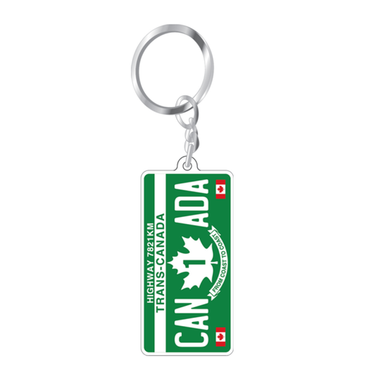 Aluminum Licence Plate Keychain - Trans-Canada Highway
