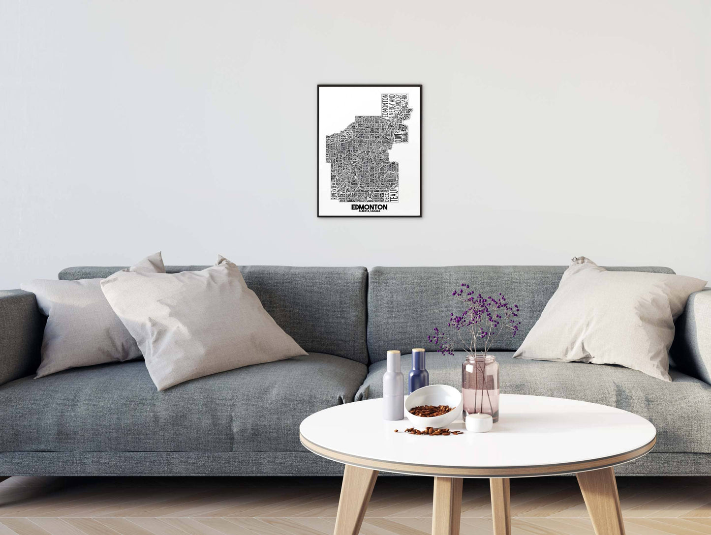 Edmonton Alberta Neighbourhood Typography City Map Print: 8" x 10"