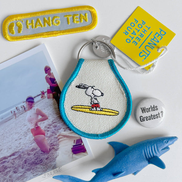 3P4 x Peanuts® - Snoopy Surf Patch Keychain