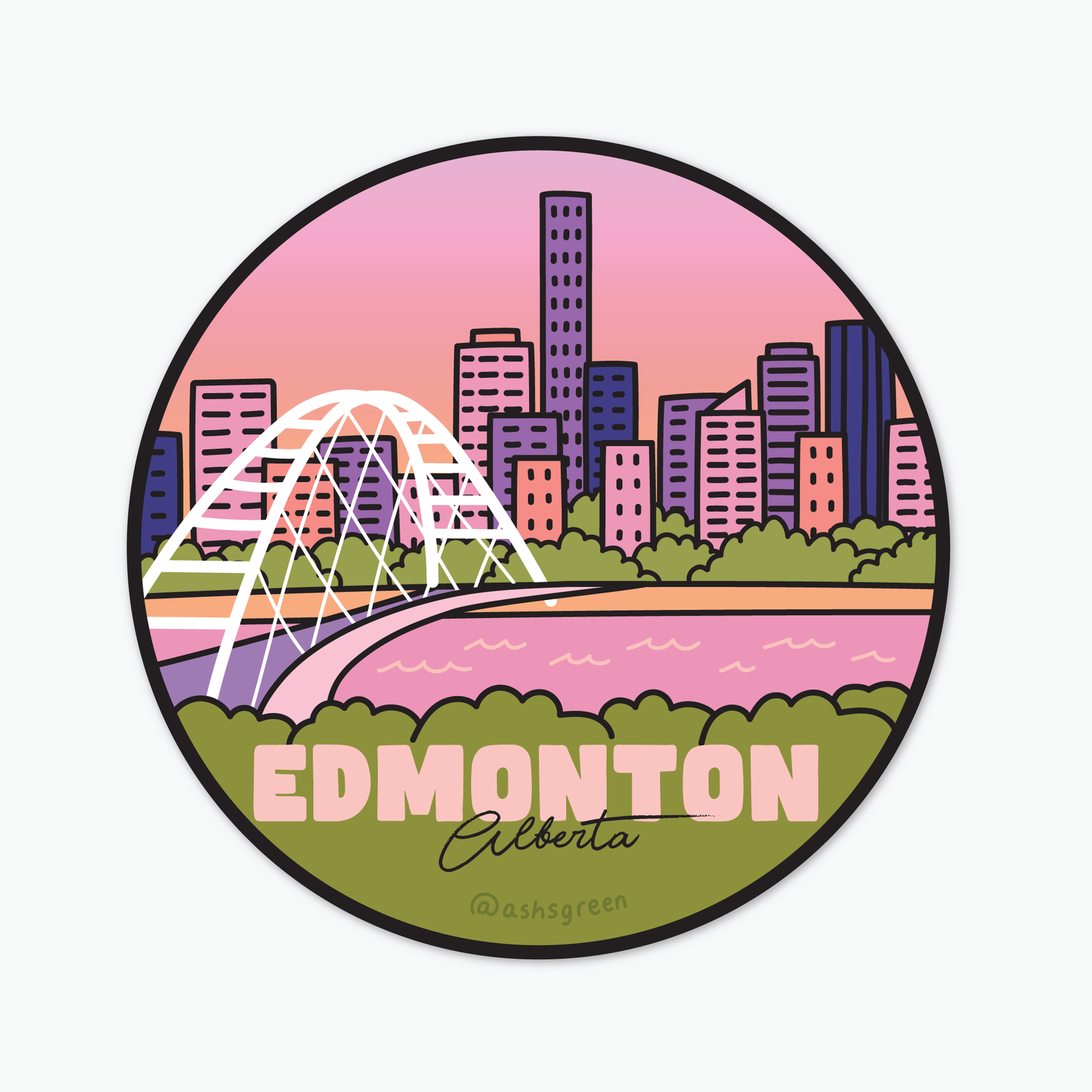 Edmonton, Alberta - cities of Canada sticker