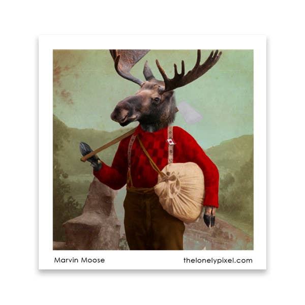 Lumberjack Marvin Moose - Magnet
