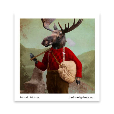 Lumberjack Marvin Moose - Magnet
