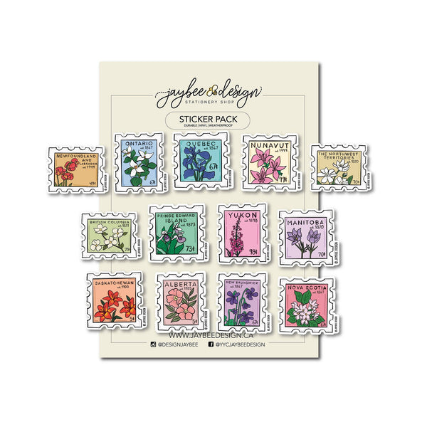 Canada Stamp Vinyl Sticker Pack