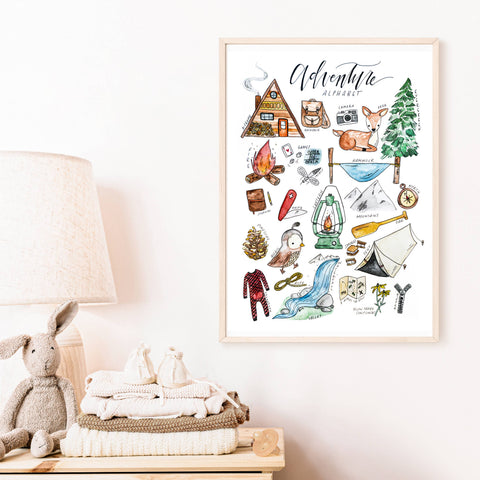 Adventure Alphabet Print: 11x14" print