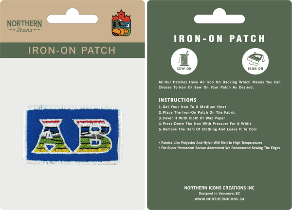 Alberta iron-on embroidery patch