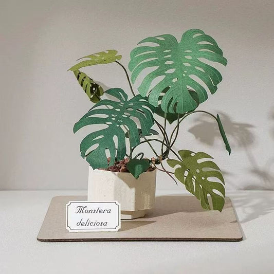 Monstera Deliciosa Handmade 3D paper plant decor