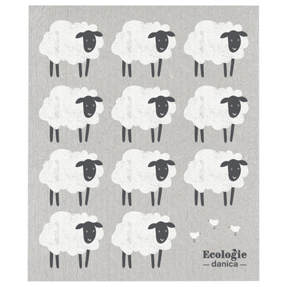 Counting Sheep Swedish Dishcloth