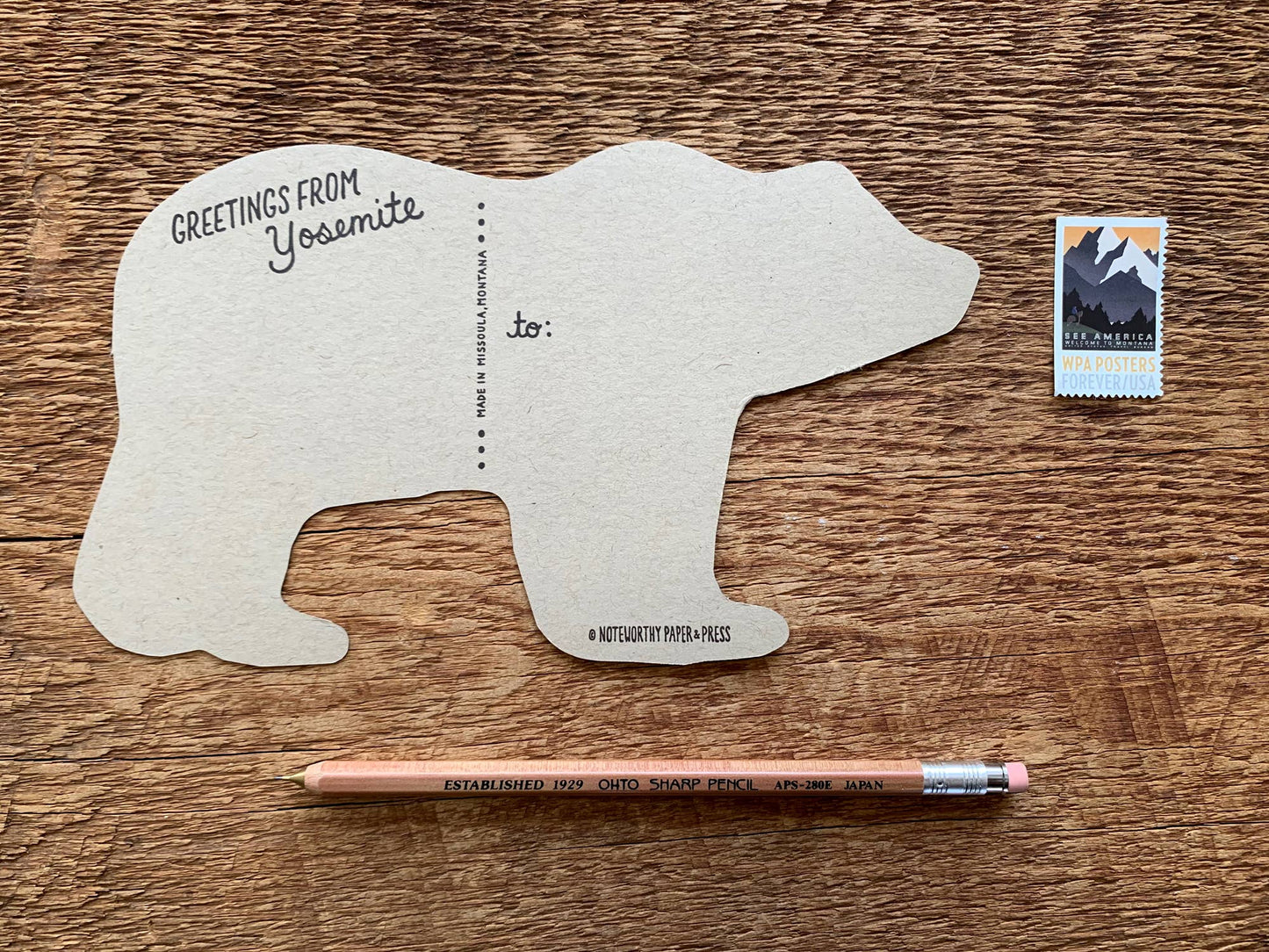 Yosemite Grizzly Bear Postcard