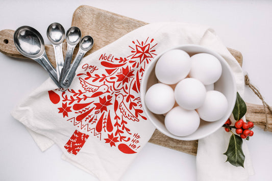Holiday Tree Tea Towel / Tea Towel / Christmas Tea Towel