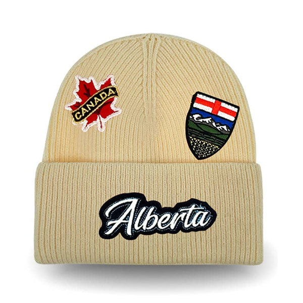 ALBERTA THICK KNIT CUFF TOQUE: Melange grey