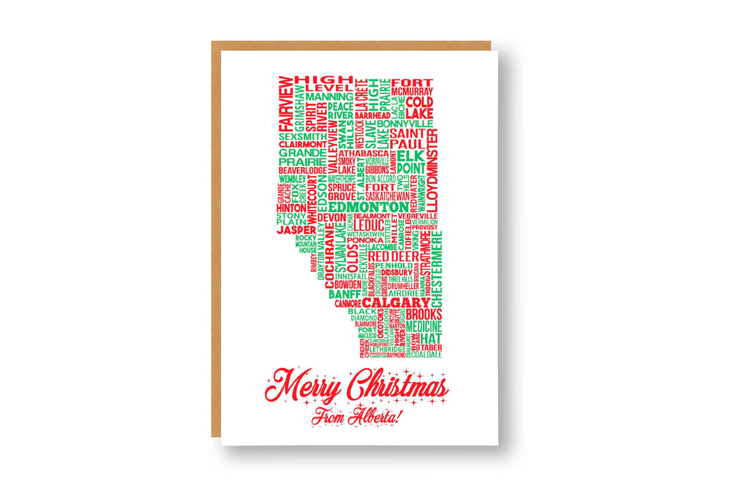 Alberta Cities Christmas Greeting Card