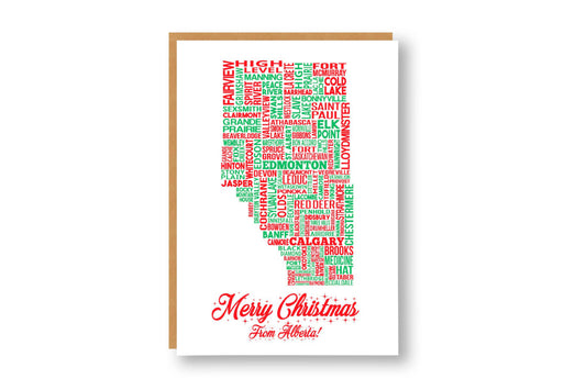 Alberta Cities Christmas Greeting Card