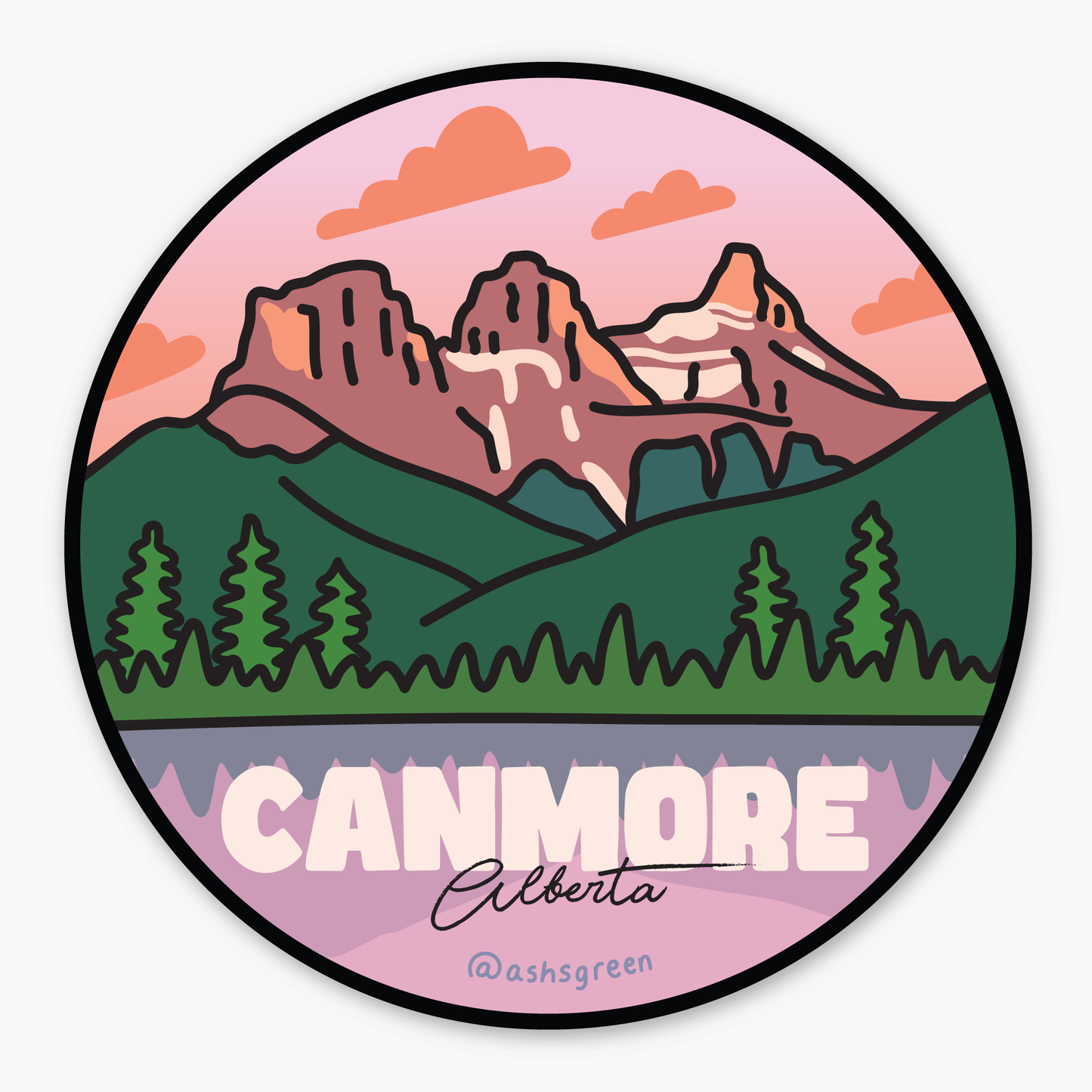 Canmore, Alberta - Vinyl Sticker