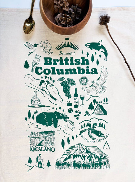 British Columbia Commemorative Organic Tea Towel - 20x24