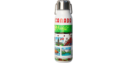 Canada Sketch Stainless Steel Insulated Sports Bottle 17oz / 500ml
