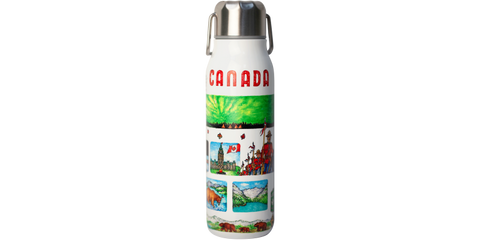 Canada Sketch Stainless Steel Insulated Sports Bottle 17oz / 500ml