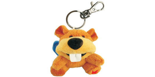 Plush Keychain-Sitting Beaver
