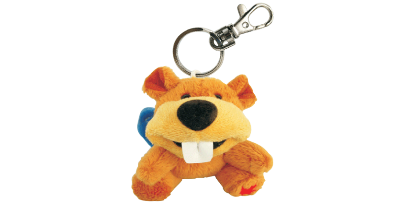 Plush Keychain-Sitting Beaver
