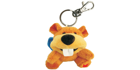 Plush Keychain-Sitting Beaver