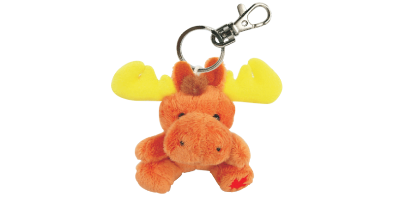Plush Keychain-Sitting Moose