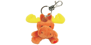 Plush Keychain-Sitting Moose