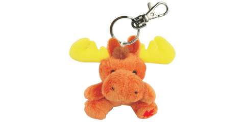 Plush Keychain-Sitting Moose