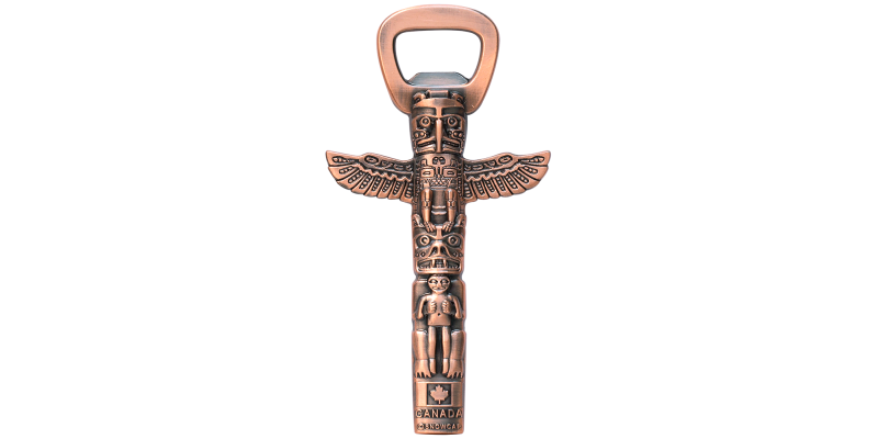 Canada Totem Pole Bottle Opener Copper