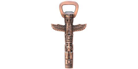 Canada Totem Pole Bottle Opener Copper