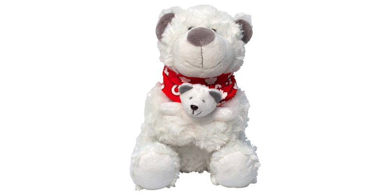 Plush Mom and Baby - Polar Bear