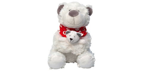 Plush Mom and Baby - Polar Bear