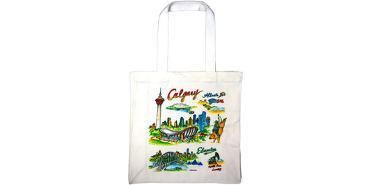 Tote Bag 13x13inch - Alberta Calgary Edmonton Sketch
