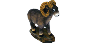 Wooden Ornament-Bighorn Sheep
