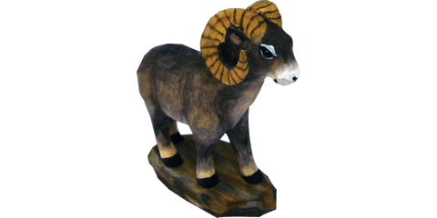 Wooden Ornament-Bighorn Sheep