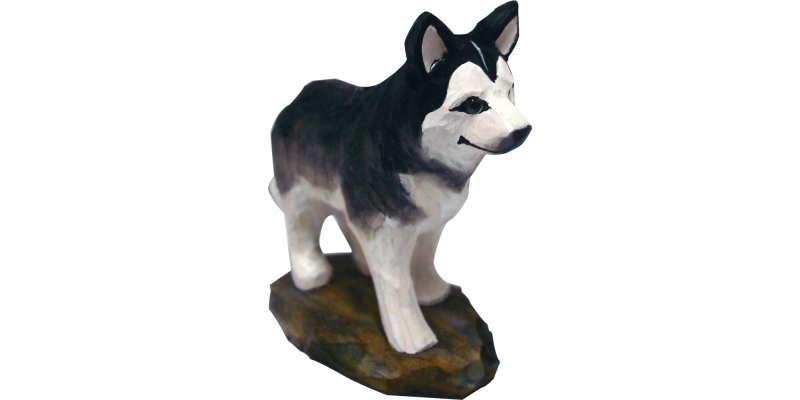 Wooden Ornament-Husky