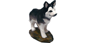 Wooden Ornament-Husky